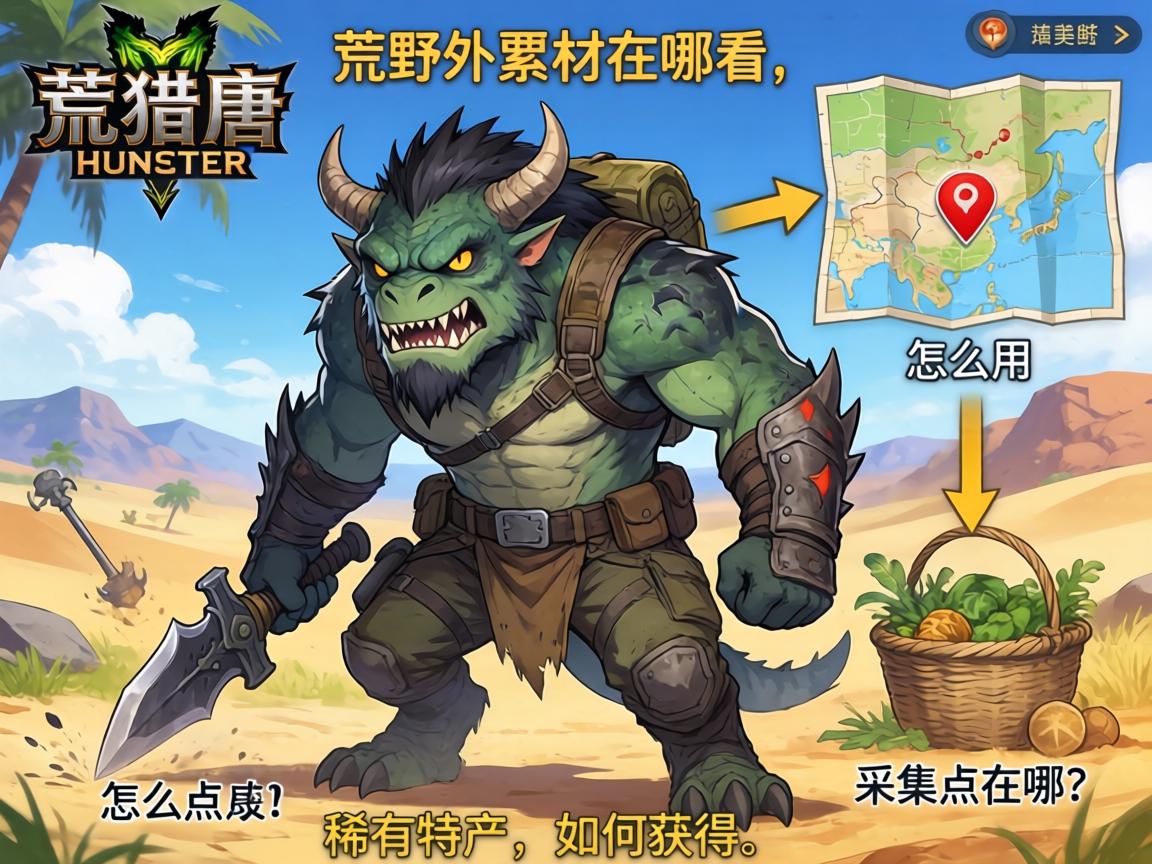 怪物猎人荒野素材在哪看,地图标记怎么用,采集点在哪找,稀有特产如何获得 怪物猎人荒野素材在哪看,地图标记怎么用,采集点在哪找,稀有特产如何获得