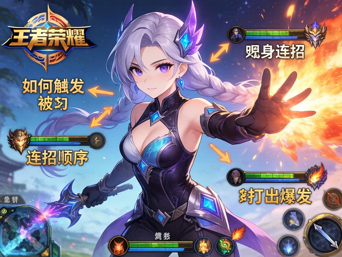 王者荣耀镜近身连招技巧,如何触发被动,连招顺序是什么,怎样打出爆发 王者荣耀镜近身连招技巧,如何触发被动,连招顺序是什么,怎样打出爆发