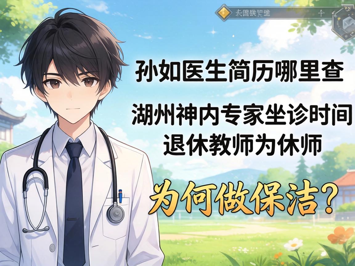 孙如医生简历哪里查,湖州神内专家坐诊时间,退休教师为何做保洁? 孙如医生简历哪里查,湖州神内专家坐诊时间,退休教师为何做保洁?